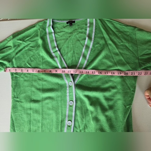 Talbots Girlfriend Cardigan Green/Light Blue Women's Size M. - Picture 8 of 9